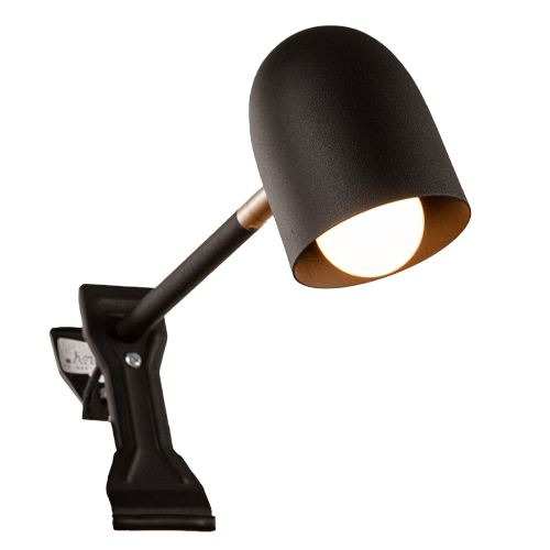 Pinza E27 con cabezal balita negra